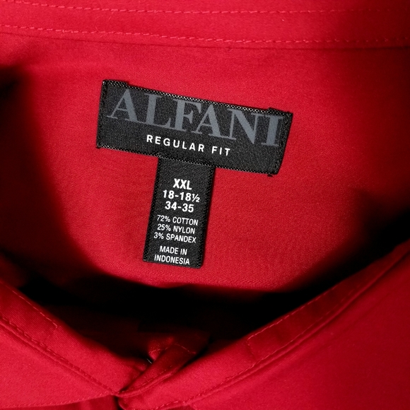 ALFANI Regular Fit Button Down Shirt Men's Casual long sleeve collared XXL - Picture 3 of 6